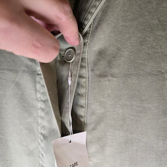 UNIQLO U Shirt Coat - Army Green - Size Small - NWT 0221 - Picture 6 of 10